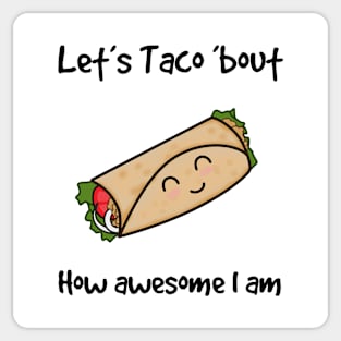 Funny Taco Burrito Mexican Food Cut Tshirt Sticker